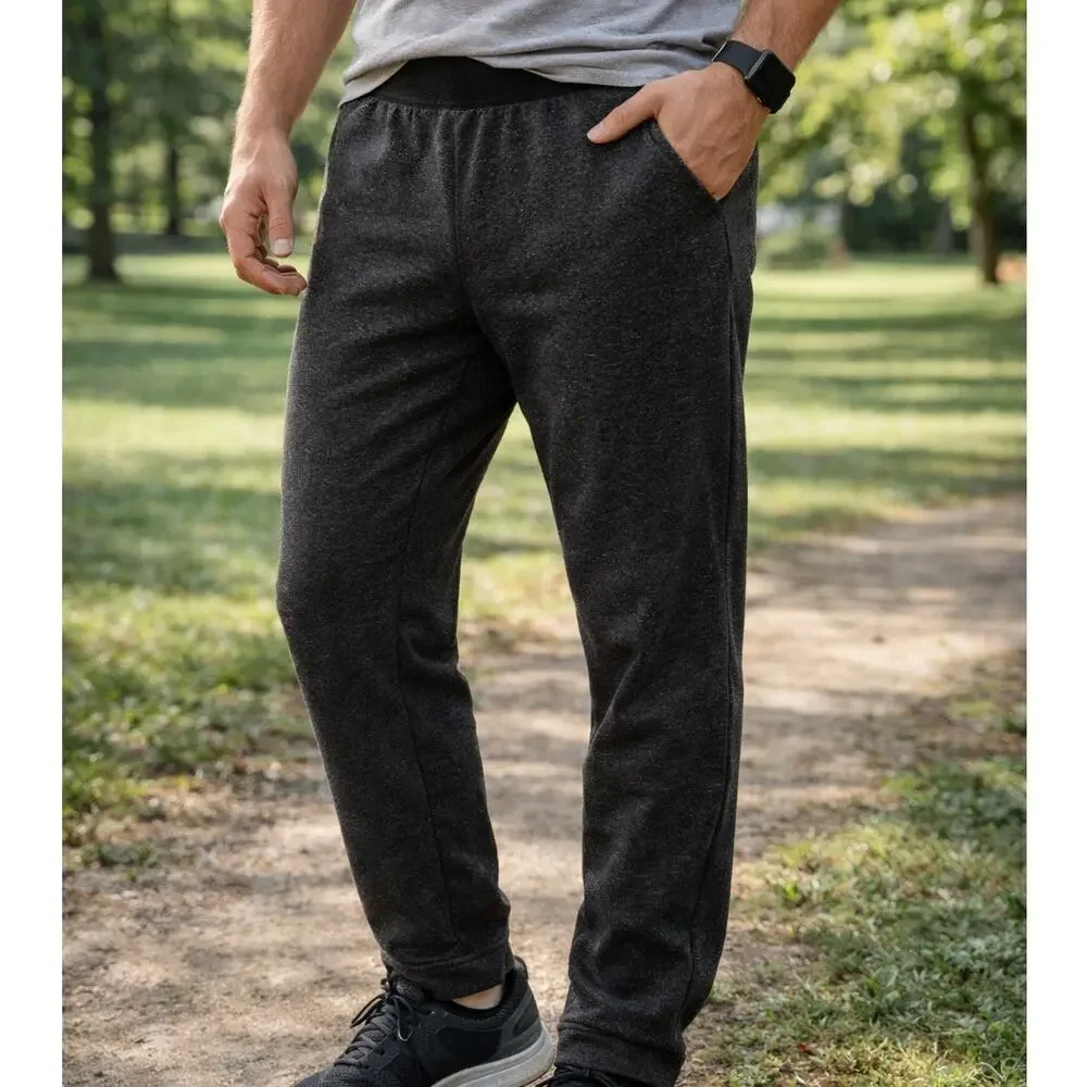 Adidas men's jogger pants charcoal Small elastic waist lounge casual outdoors